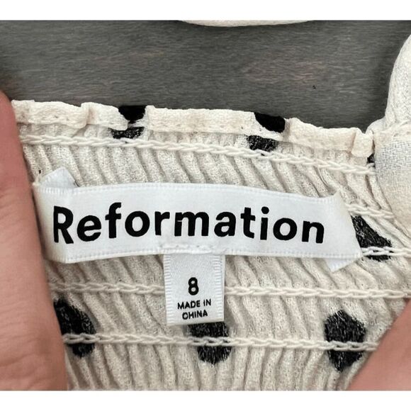 Reformation Polka Dot Print Mini Dress - Picture 4 of 4